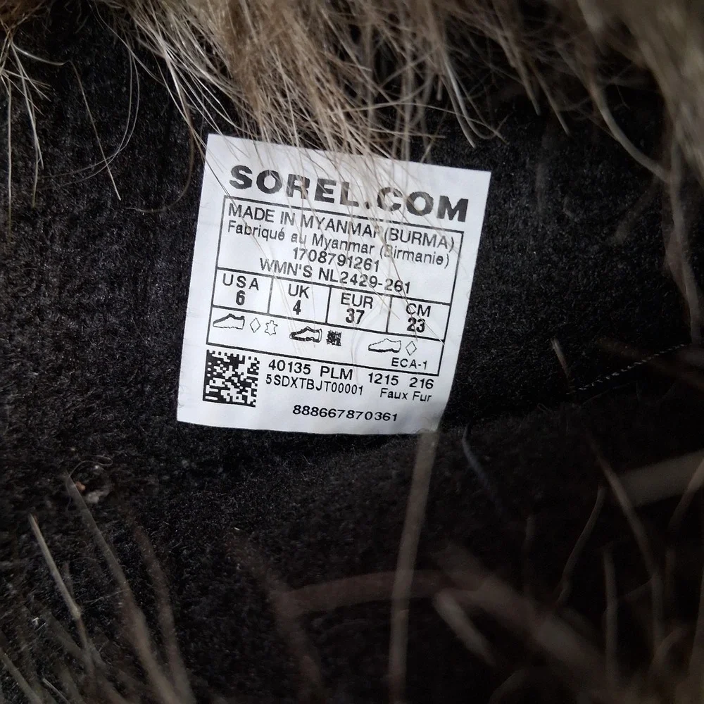 Sorel Joan of Arctic Faux Fur Waterproof Suede Leather Boots‎ Women's Size 6